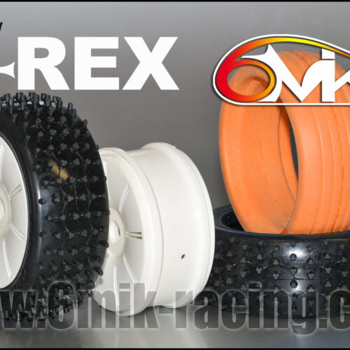 6MIK - T-REX Green tyres + Inserts + White rims