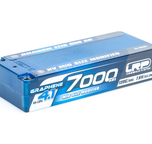 LRP - HV Mid Size Modified GRAPHENE-4.1 7000mAh Hardcase Battery - 7.6V LiPo - 120C/60C